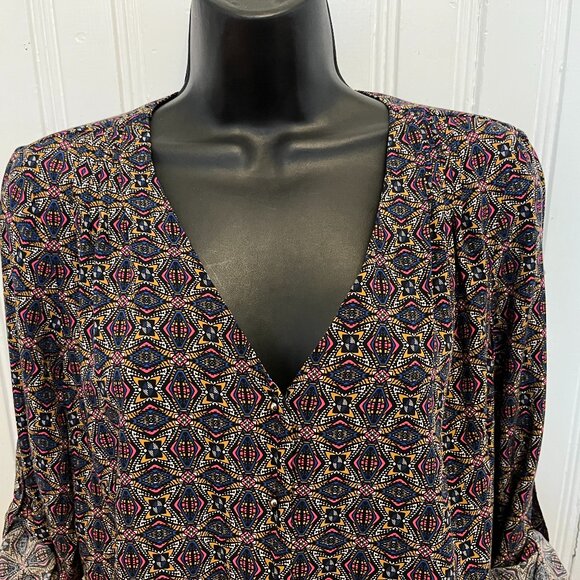 Daniel Rainn Multicolour Print Button Front Blouse, Size Medium Petite - Picture 2 of 10